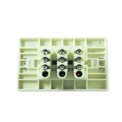 Abitare Interruptor Triple Conmutable con Luz Piloto Marfil  3023 1923LP