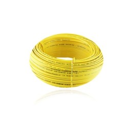 Alambre de Cobre Aislado THHN No 14 Amarillo  31353060006 Cortas de 50 Metros