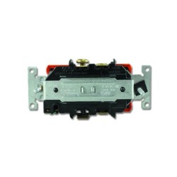 Toma Doble 15 AMP 125 V Polo a Tierra Naranja Tierra Aislada Sin Tapa  5262IG