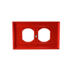 Tapa Para Toma Doble Tipo LEVITON Nacional Naranja