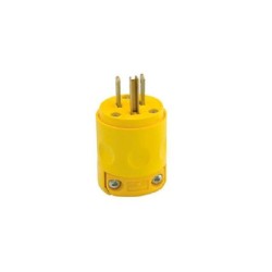 Clavija  Recta Plastica 15 AMP 125V Amarillo        515PV