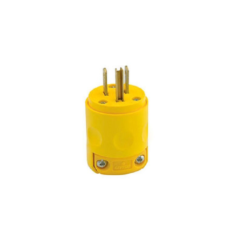 Clavija  Recta Plastica 15 AMP 125V Amarillo        515PV