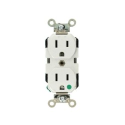Toma Doble 15AMP 125V  Grado Hospitalario Blanco  8200W