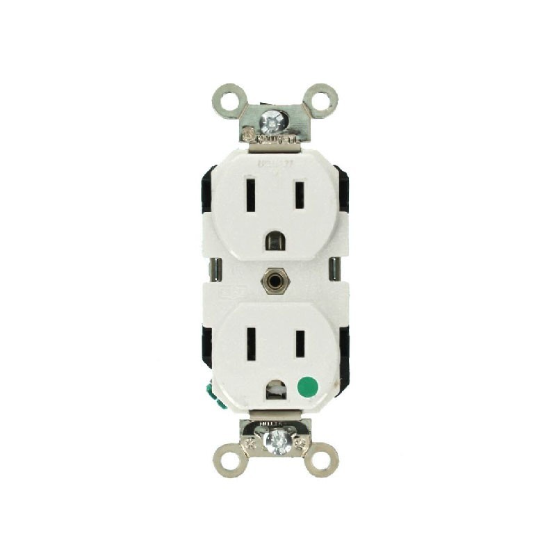 Toma Doble 15AMP 125V  Grado Hospitalario Blanco  8200W