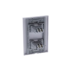 Interruptor Doble Blanco Marca Astral Empotrable Para Pared PT144102B