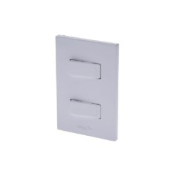 Interruptor Doble Blanco Conmutable Marca Astral Para Pared PT144105B