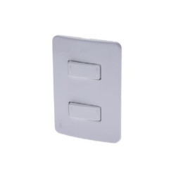 Interruptor Doble Blanco Conmutable Marca Ultra Para Pared PT144124SB