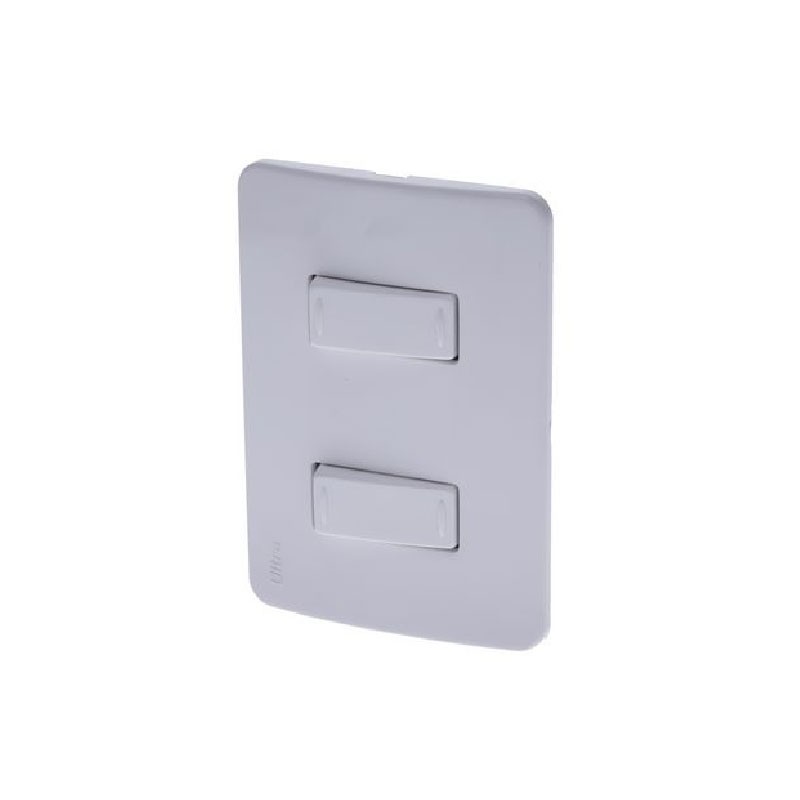 Interruptor Doble Blanco Conmutable Marca Ultra Para Pared PT144124SB