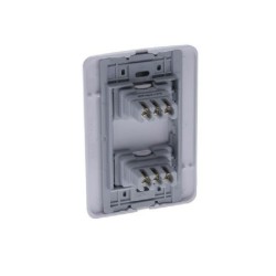 Interruptor Doble Blanco Conmutable Marca Ultra Para Pared PT144124SB