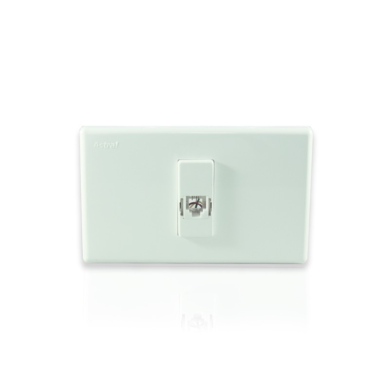 Toma Blanca Telefonica Sencilla Conector RJ11 4Hilos Tipo Americana Astral PT144303-B