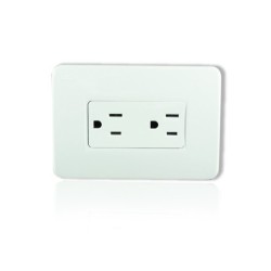 Ultra Toma Doble Polo 15A 127V  a Tierra Color Blanco Tipo Ultra 144321SB