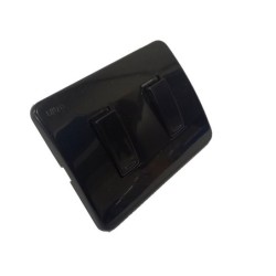 Interruptor Doble Negro Natural Marca Ultra Empotrable Para Pared PT144121SN