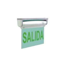 Luminaria Led  Emergencia Aviso Salida Rectangular verde 1.8W 110-130V  P3371819