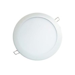 Panel Led 18W Redondo Incrustar-Bala 8 Pulgadas 22cm x 22cm 6500K DL Luz Dia Blanco   P2433833