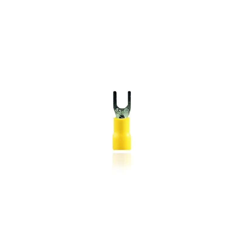 Terminal De Ojo Calibre  No 12/10 Ranura 3/16 Pulgadas  Amarillo