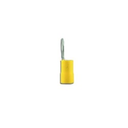 Terminal de Ojo Aislado Amarillo 1/4 para Cable 12/10 AWG - Conector Circular