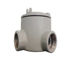 Caja Redonda GUA Redonda  Forma-T de 11-2 Pulg  con Tapa Roscada 5 Pulg   - GUAT59 ALUM