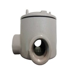 Caja Redonda GUA Redonda  Forma-T de 11-2 Pulg  con Tapa Roscada 5 Pulg   - GUAT59 ALUM