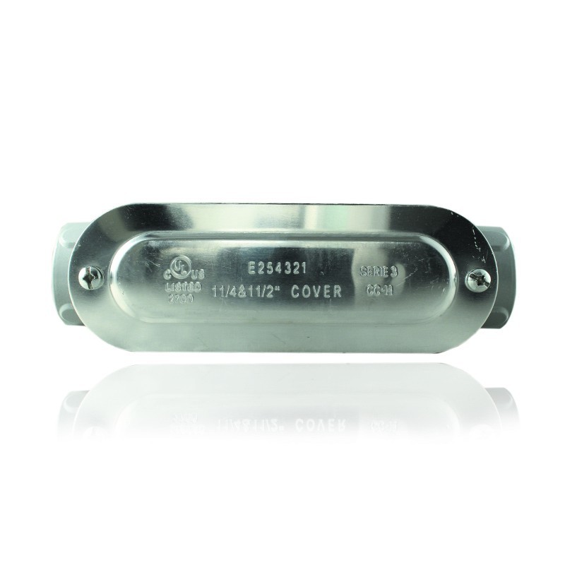 Conduleta CROUSE HINDS Serie 3 Forma-C 1 1-4 Pulg  En Aluminio con pintura Gris  12360590C43 CG CTAPA Y EMP
