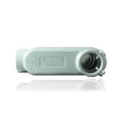 Conduleta CROUSE HINDS Serie 3 Forma-LB  1 Pulg  En Aluminio con pintura Gris  LB33 EMT CTAPA