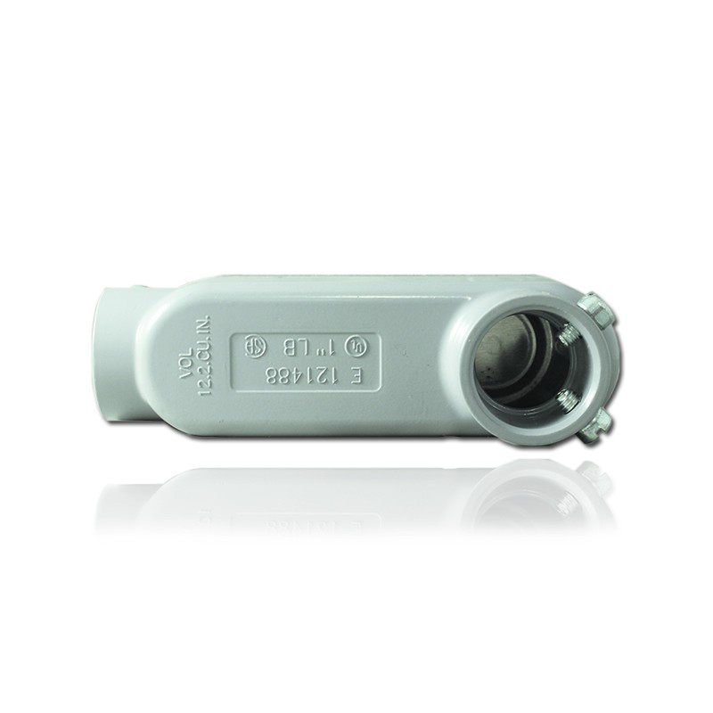 Conduleta CROUSE HINDS Serie 3 Forma-LB  1 Pulg  En Aluminio con pintura Gris  LB33 EMT CTAPA