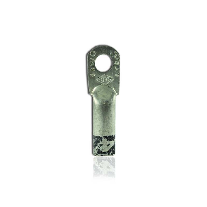 Borna Ponchar calibre     4 AWG  Estañada Cobre Barril Corto Ojo 1/4  T004