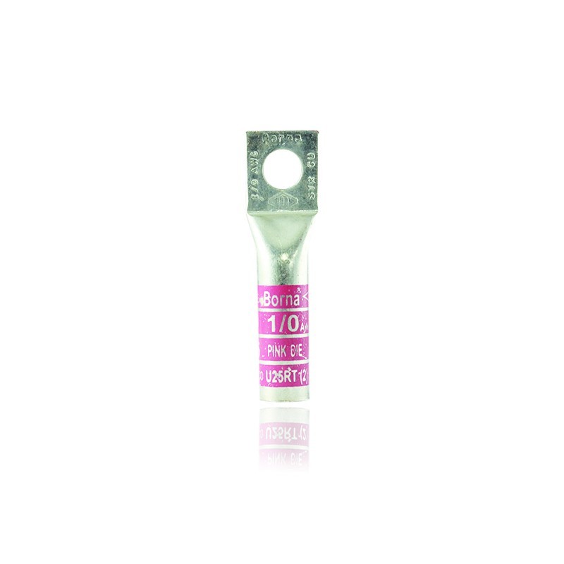Borna Ponchar calibre   1/0 AWG Estañada Cobre Barril Largo Ojo 3/8  ISOI10