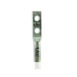Borna Ponchar calibre   1/0 AWG Estañada Cobre Barril Largo Doble Hueco