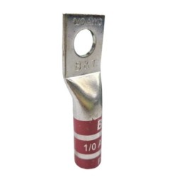 Borna de Cobre Estañado Barril Largo Calibre 1/0 AWG  Con Ojo de 3/8 Pulgada T11BL1F25