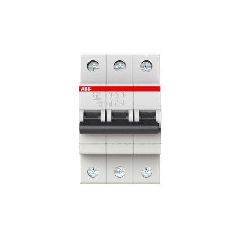 Breaker de Riel Tripolar 3 X   6 AMP  6 KA  2CDS213001R0064SH203C6