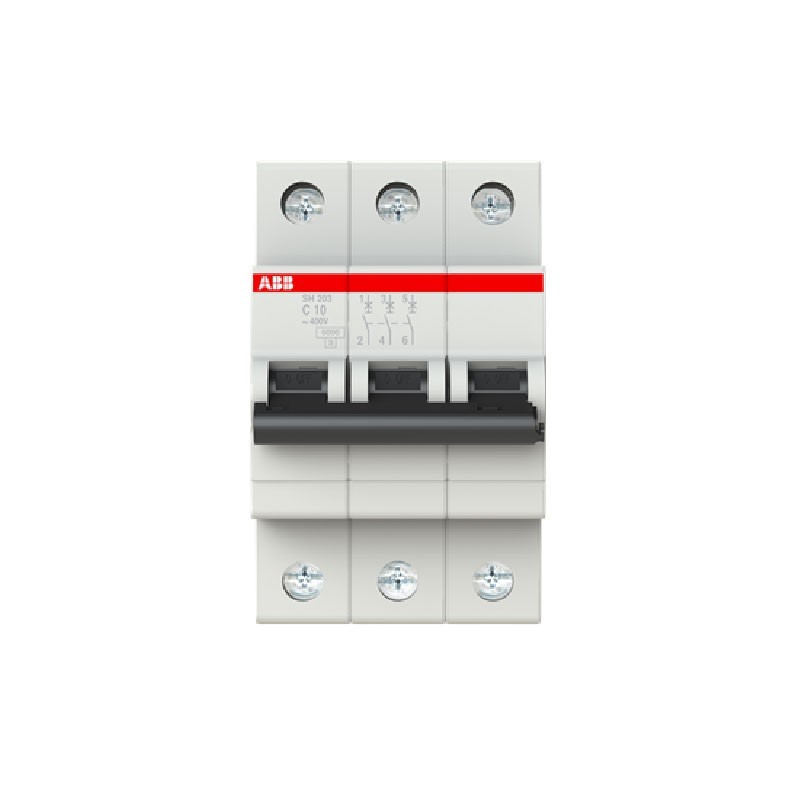 Breaker de Riel Tripolar 3 X  10 AMP  6 KA  2CDS213001R0104SH203C10