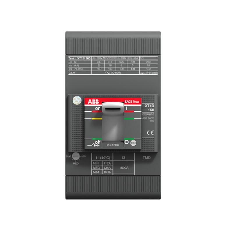Breaker Industrial  112 -  160 AMP Capacidad de Ruptura 65 KA Graduable XT1N TMAX  1SDA067418R1