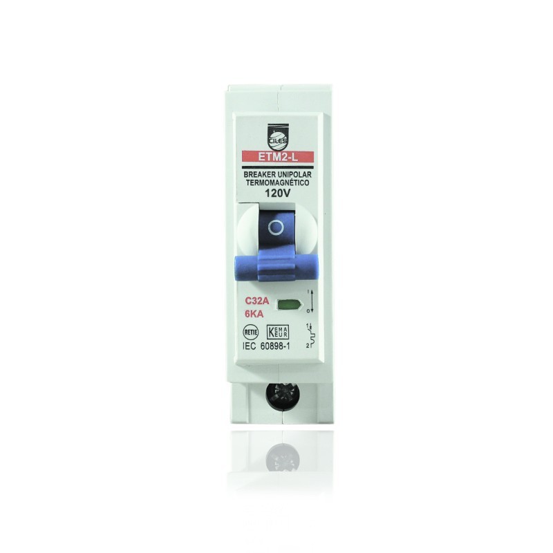 Breaker Enchufable  Monopolar 1 X 32 AMP 6/10 KA Proteccion Termomagnetica PT349308