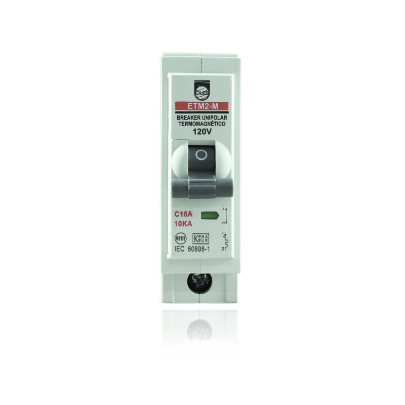 Breaker Enchufable  Monopolar 1 X 16 AMP 6/10 KA Proteccion Termomagnetica PT349320