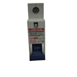 Breaker de Riel  Monopolar  1 x 20 AMP   6 KA Proteccion Termomagnetica PT349380
