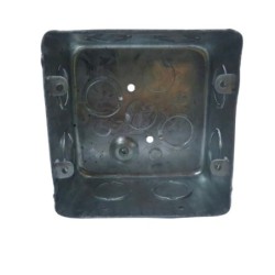 Caja metalica galvanizada 10x10 pulgadas con doble fondo para instalaciones electricas 3342220