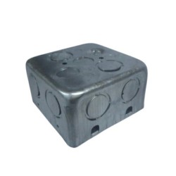 Caja metalica galvanizada 10x10 pulgadas con doble fondo para instalaciones electricas 3342220
