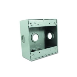 Caja Fundicion Aluminio 2400 con salida   3/4 pulgada 5 Huecos