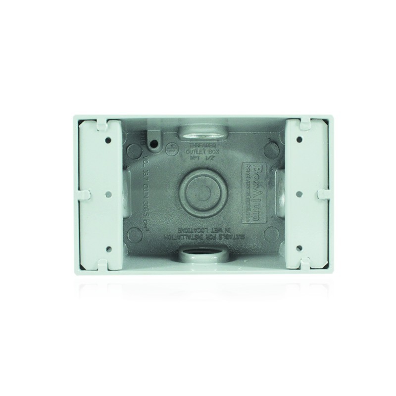 Caja Fundicion Aluminio 5800 con salida   1-2 pulgada  4 Huecos