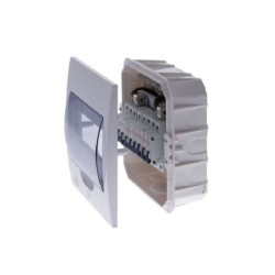 Tablero  Monofasico Para Breaker Riel  8 Circuitos Al-Cu 75A  PT730302U