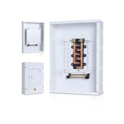 Tablero Bifasico con Puerta de 12 Circuitos 125A Barraje Cobre  TB12P