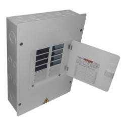 Tablero TERCOL Trifasico Con Puerta 12 Circuitos 125A Blanco      - TP312-125