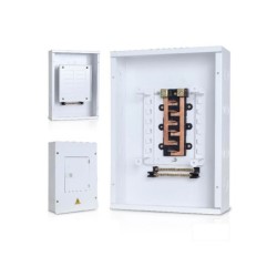 Tablero Bifasico 8 Circuitos Blanco 125A Galvanizado con Puerta Electrico Empotrable TB8PG