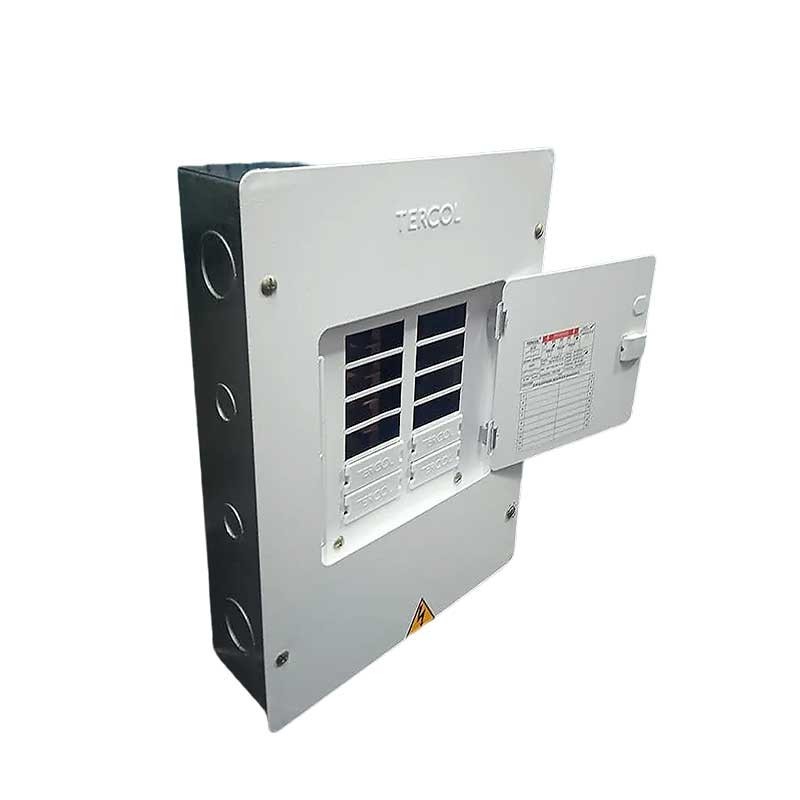 Tablero TERCOL Bifasico Con Puerta 12 Circuitos 125A Galvanizado     TB12PG