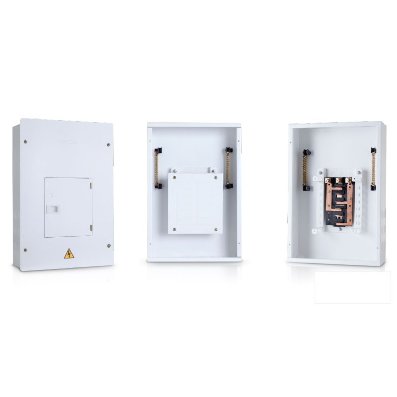 Tablero TERCOL Trifasico Con Puerta 12 Circuitos 225A Galvanizado      TRP312G
