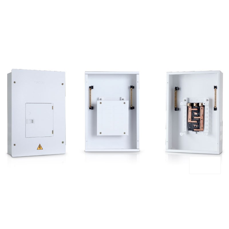 Tablero TERCOL Trifasico Con Puerta 24 Circuitos 225A Galvanizado      TRP324G
