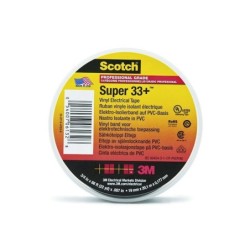 Cinta Aislante Electrica Scotch Super 33 - 19mm x 20mts Color Negro 80611207012