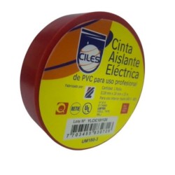 Cinta Aislante Electrica x 17 yardas 15mts Color Rojo PT3060010
