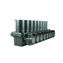 Barraje Premoldeado para Baja Tension Sumergible 500A  8 Puertos Juego x 1  14 AWG a 350 KCMIL GPRT-350-8P / A36977-000