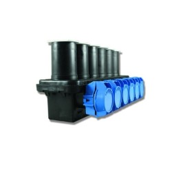 Barraje Premoldeado para Baja Tension  Sumergible 500A  6 Puertos Juego x 1 Tapa Azul 6 AWG-500KCMIL GPRT-500-6P/ CF9289-000